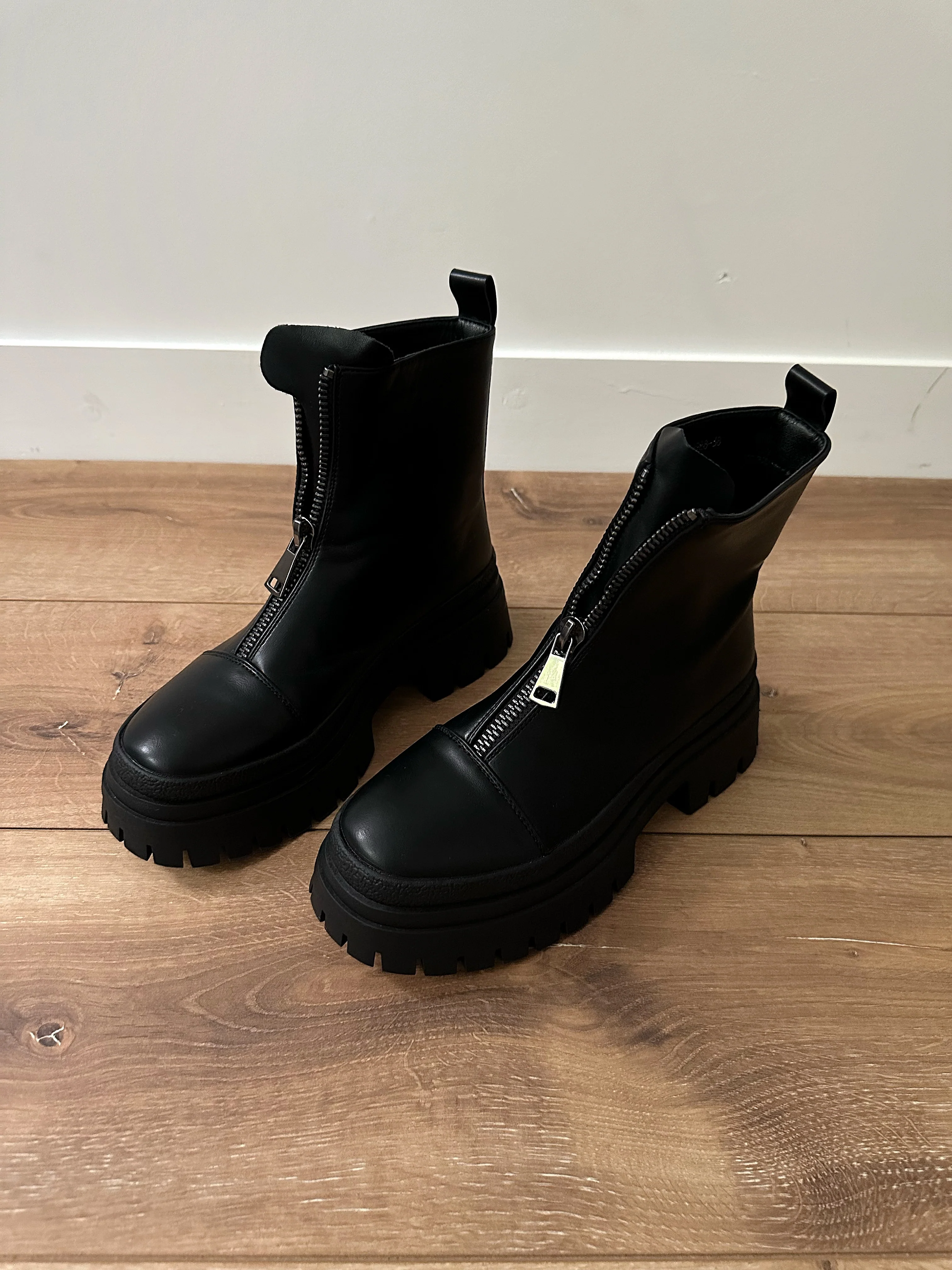 Bottines noires zippées à plateforme JUNON - Image 6