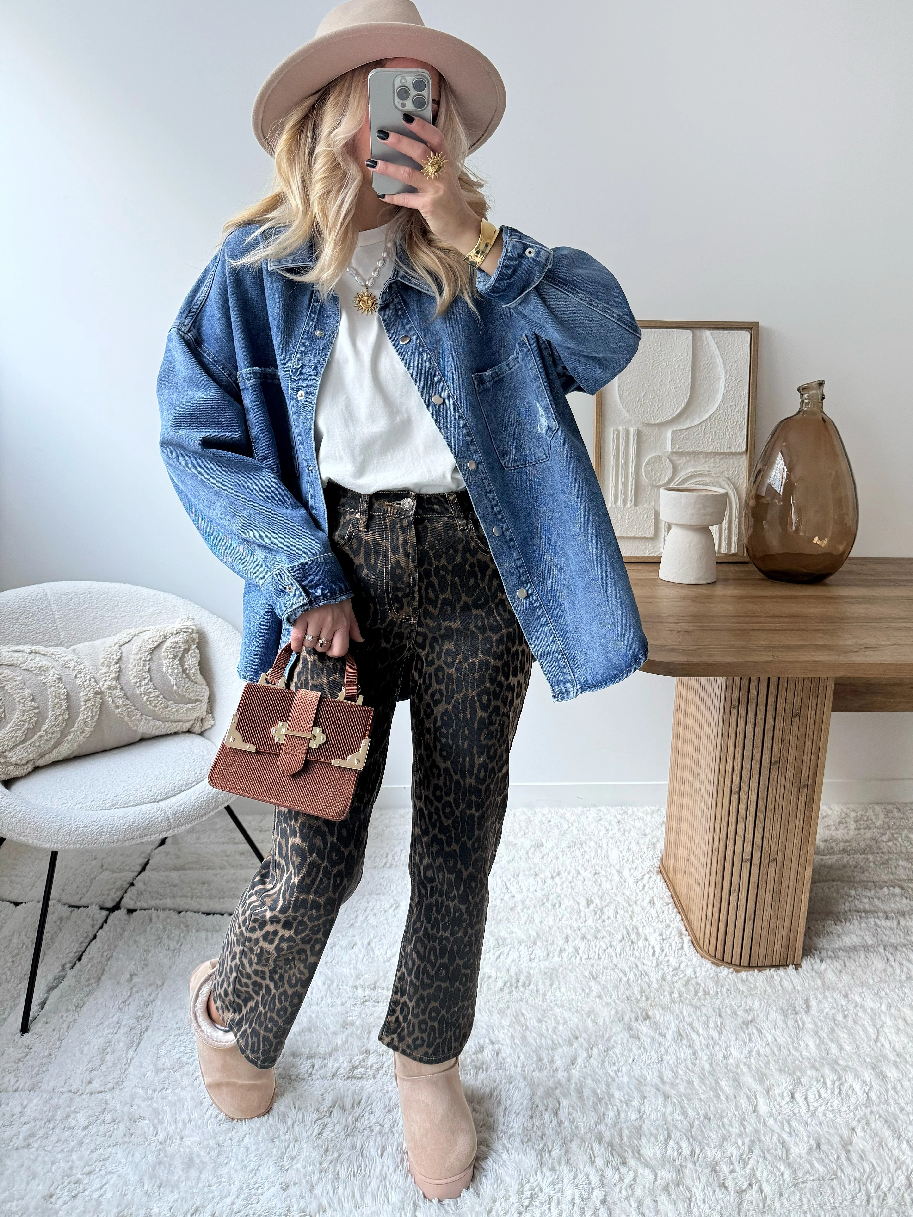 Chemise oversize en denim bleu BELMIRO - Image 5