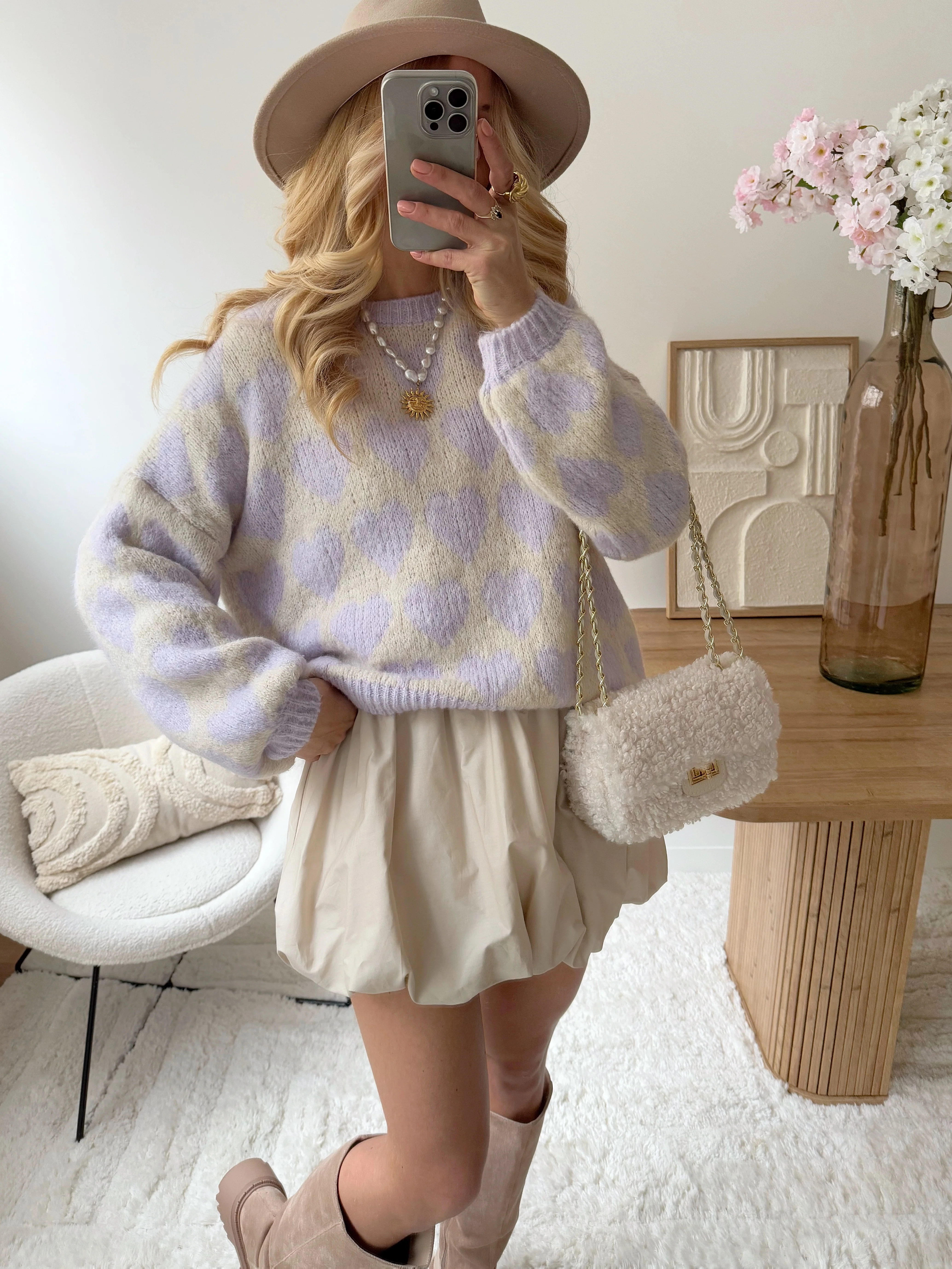 Jupe ballon courte beige TRUTH