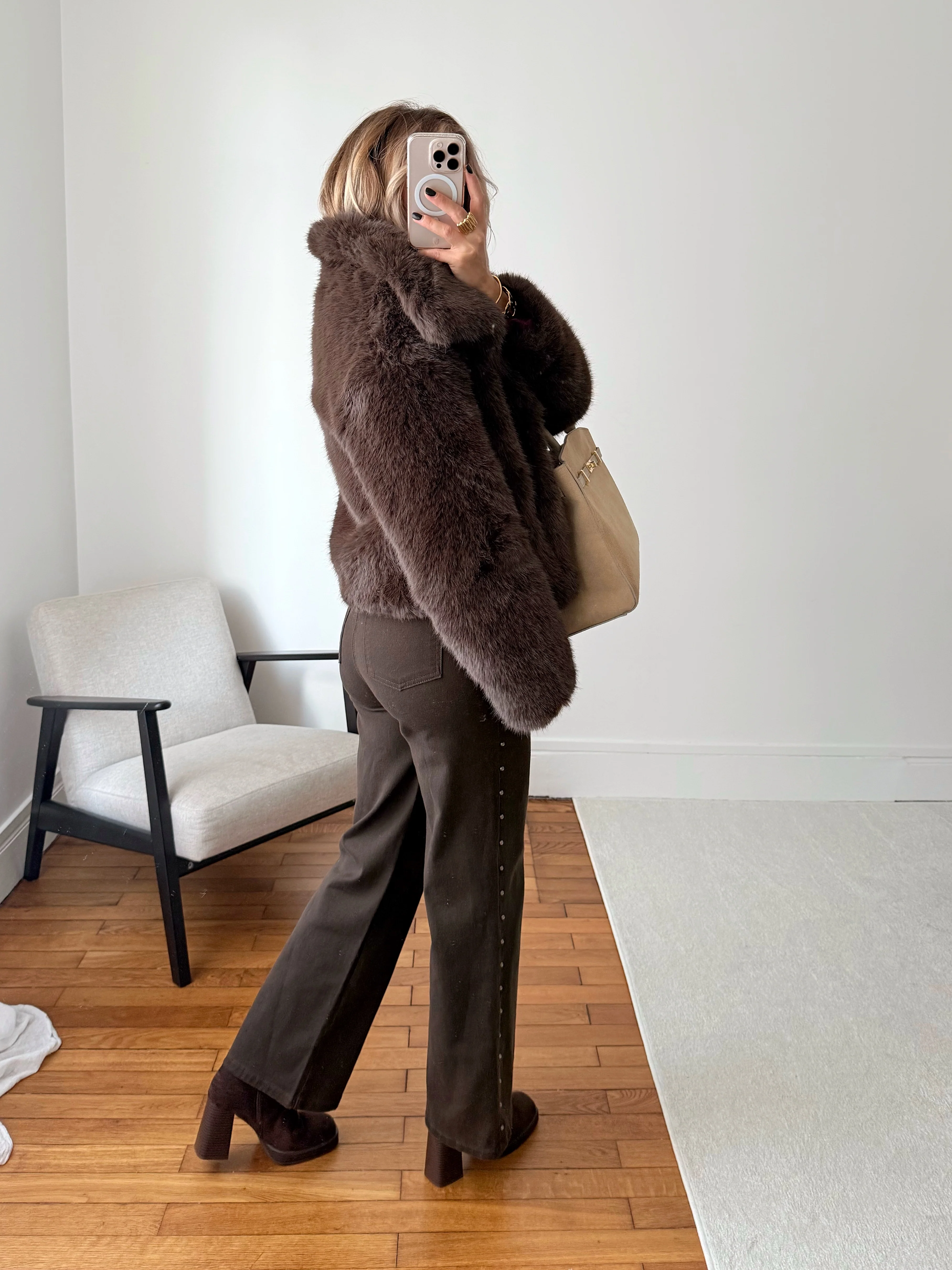 Jean taille haute à clous décoratifs RIGEL - Image 7