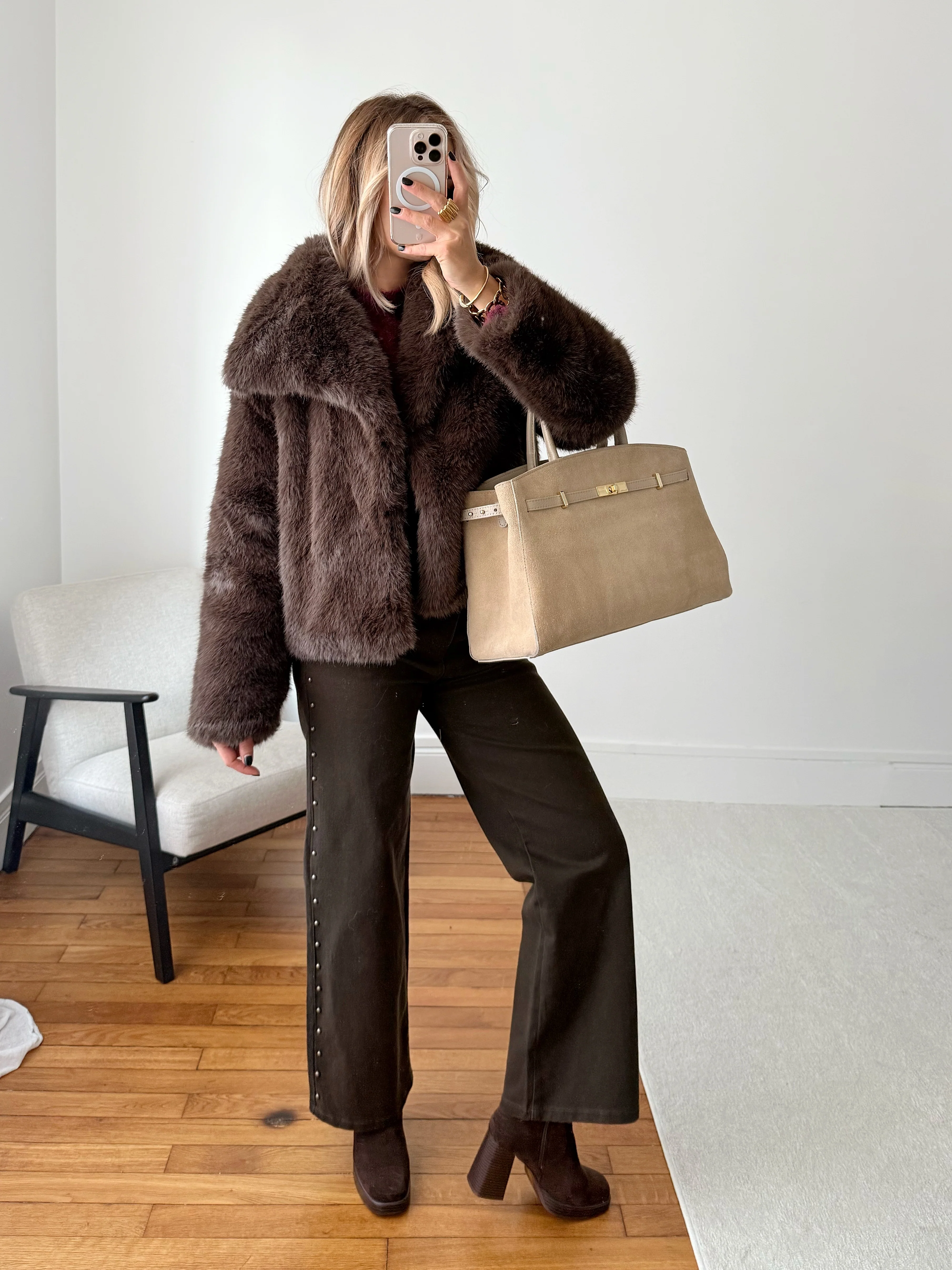 Jean taille haute à clous décoratifs RIGEL - Image 8