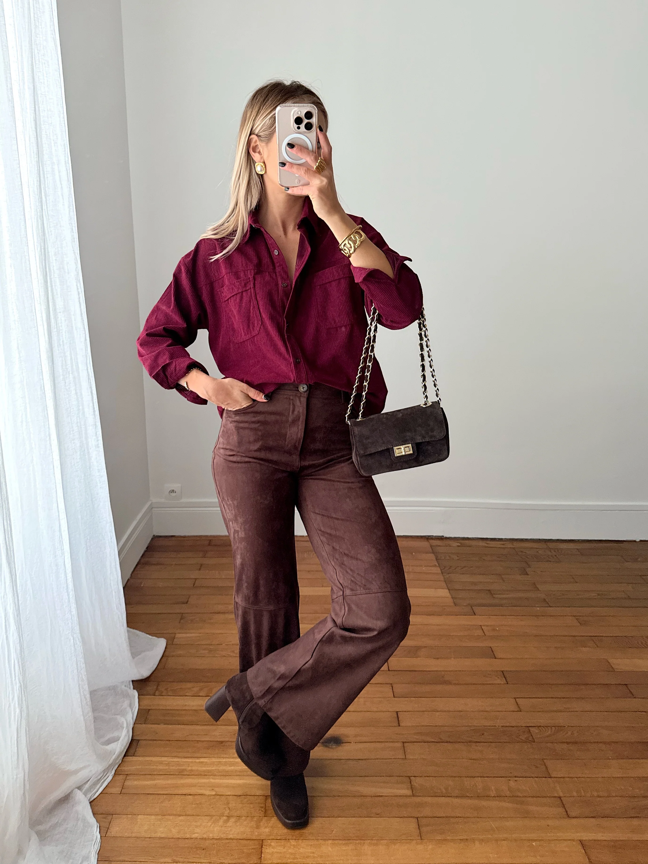 Pantalon droit en suédine AULA - Image 2