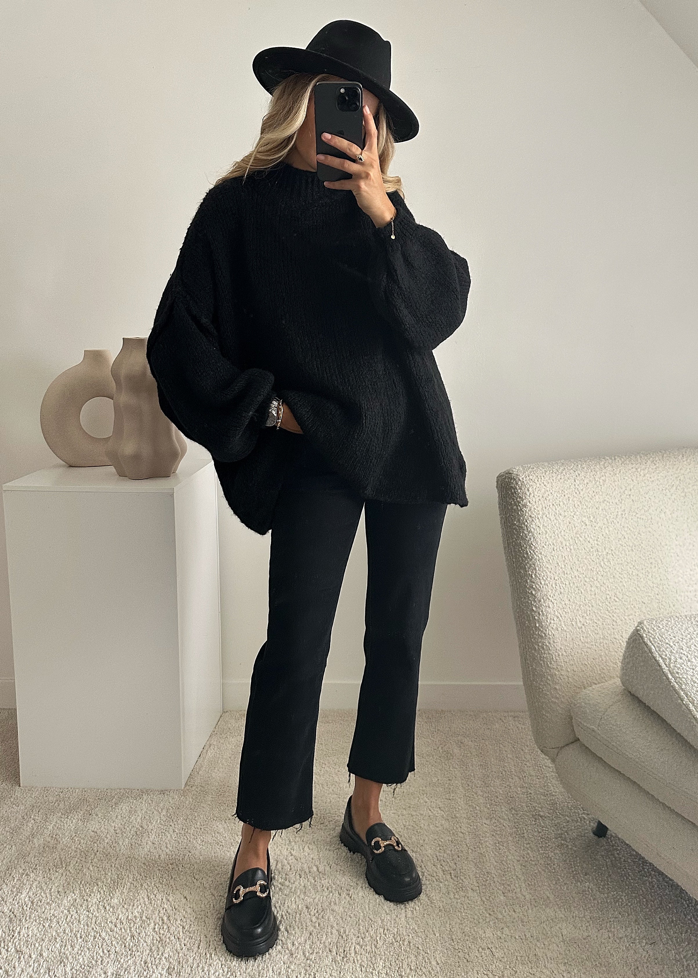 Pull oversize noir MARIO - Image 4