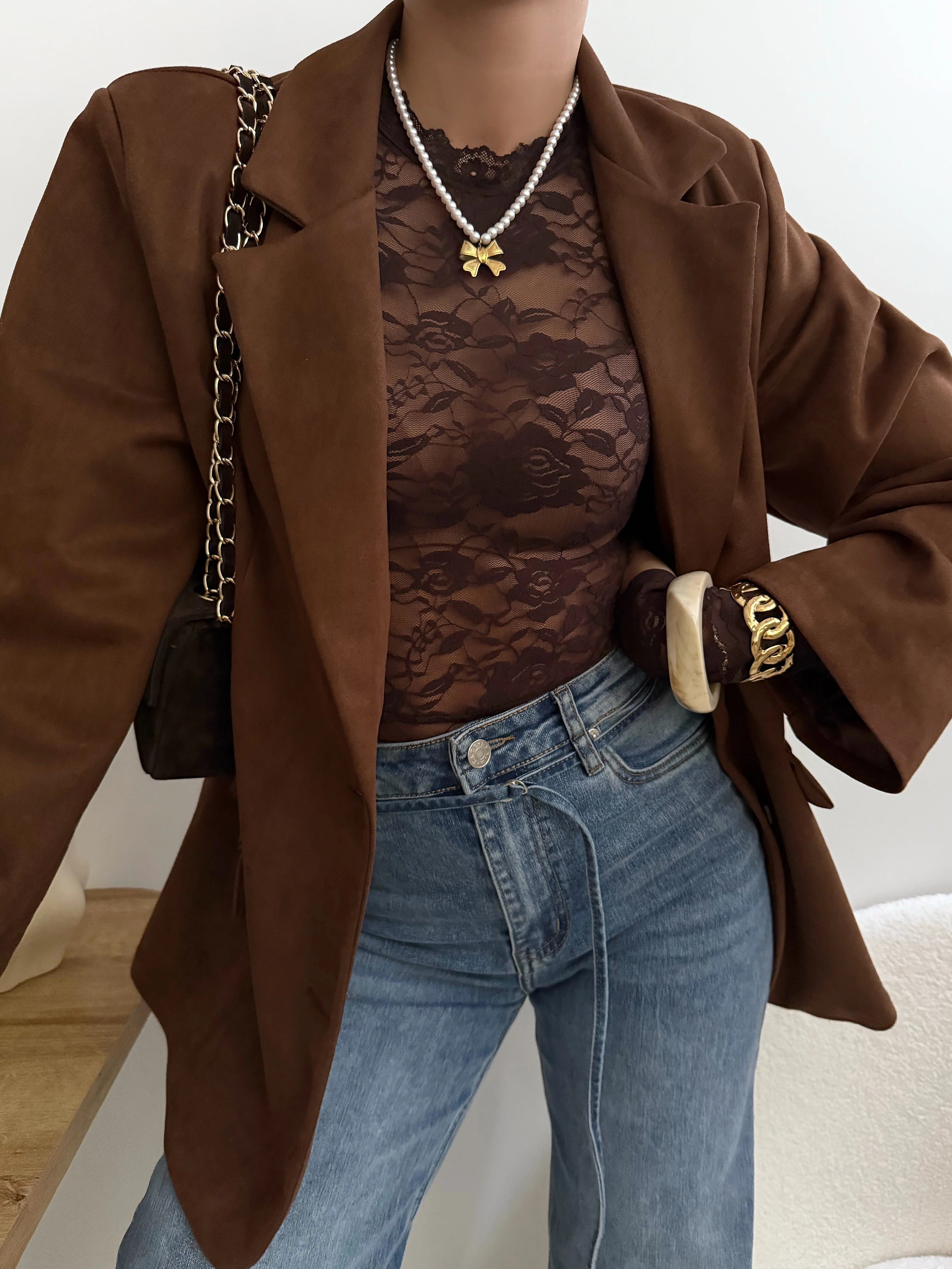 Veste blazer en suédine PIEDRA - Image 3