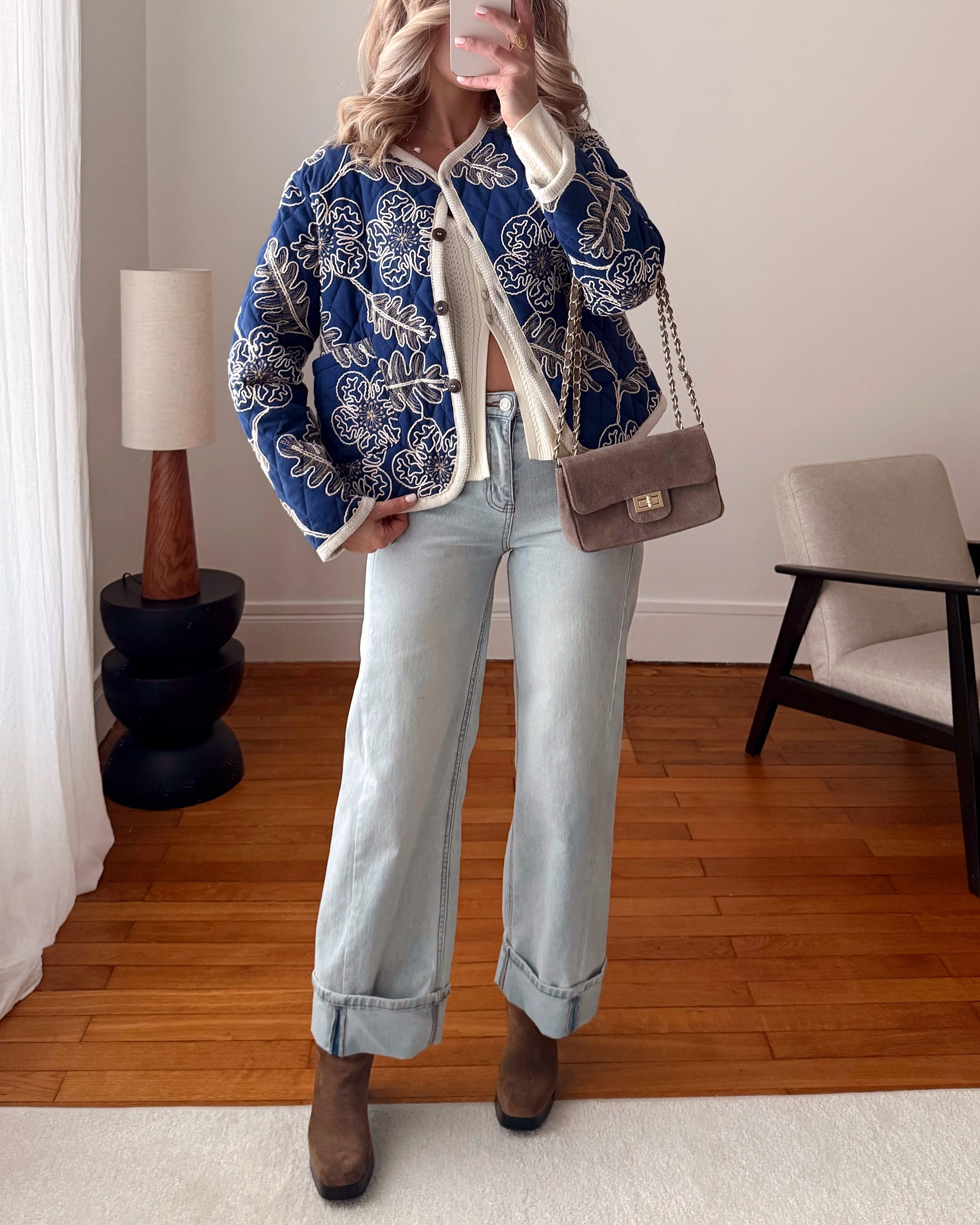Veste brodée matelassée COBALINE - Image 3